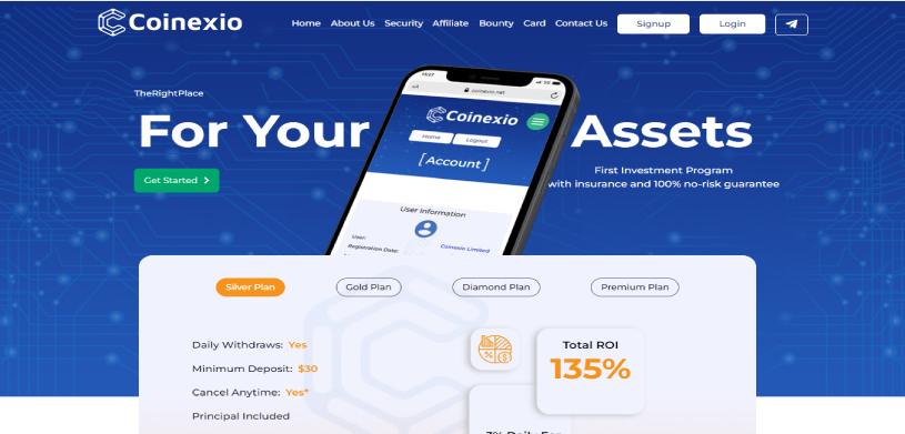 Обзор инвестиционного проекта Coinexio.net, честные отзывы, прибыльность до 4% в день, рефбек 5%(НЕ ПЛАТИТ)